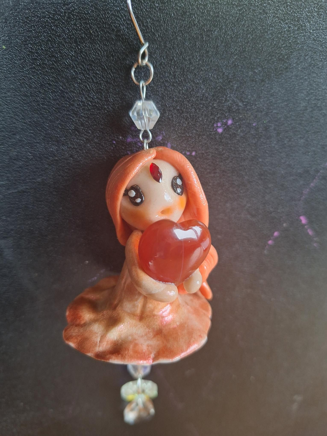 Lithéia coeur cornaline