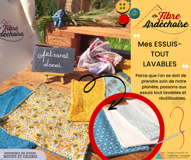 Mes ESSUIS TOUT LAVABLES (les 6) ( avec ou sans pressions)