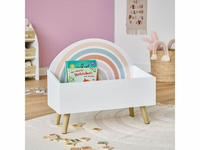 Zeller Present Coffre de rangement pour enfants Rainbow 58 x 28 x 52 cm