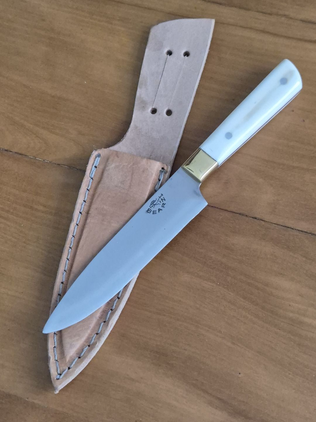 Faca Artesanal Chef Gourmet 5 Pol Inox 420c Osso Bovino