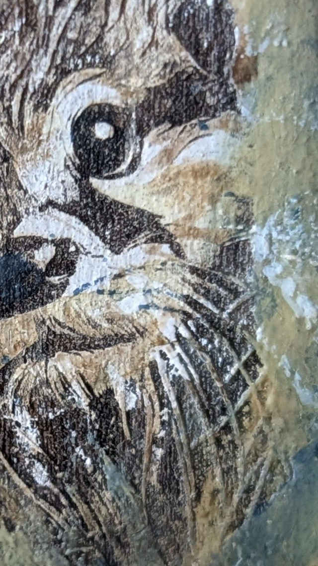 Otter by the edge of the river bank - Tealight Holder Reclaimed Wood