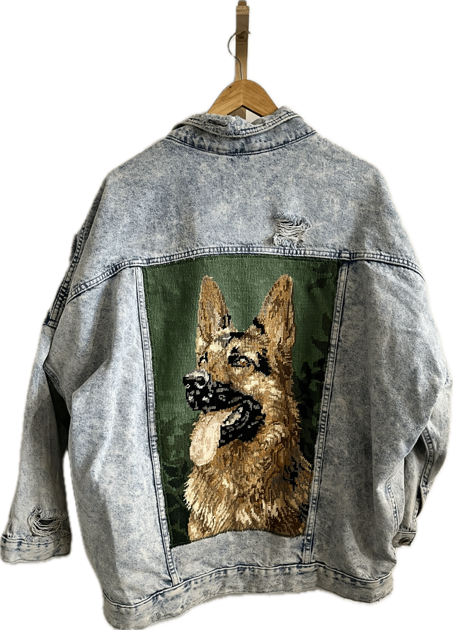 Veste en jean "Berger Allemand" (Taille S)