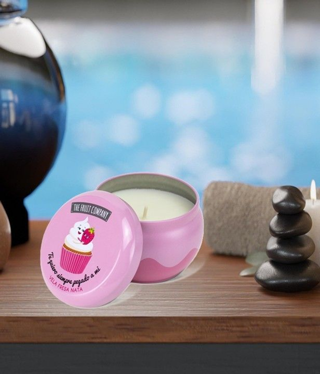 Bougie parfumée " Fraise et crème "