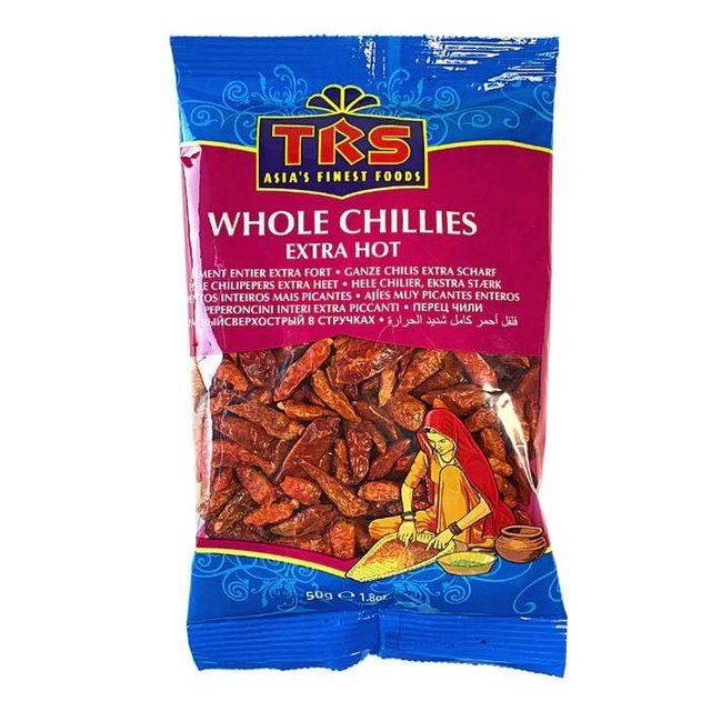 TRS celé chilli papričky extra pálivé 50 gr.