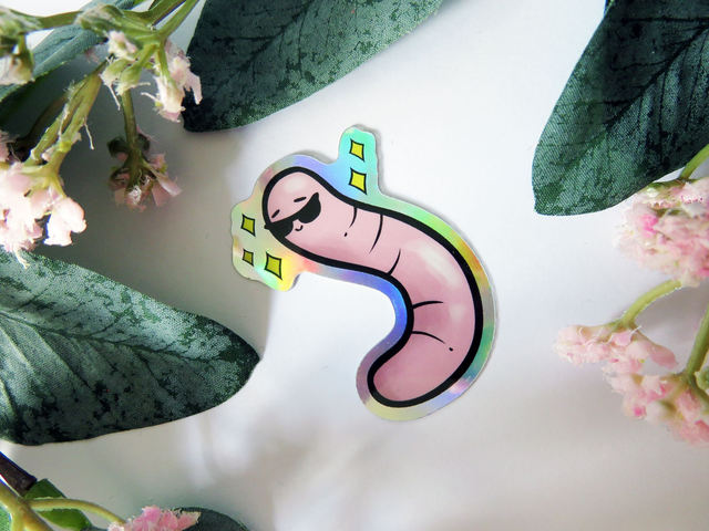 Cool Worm Sticker