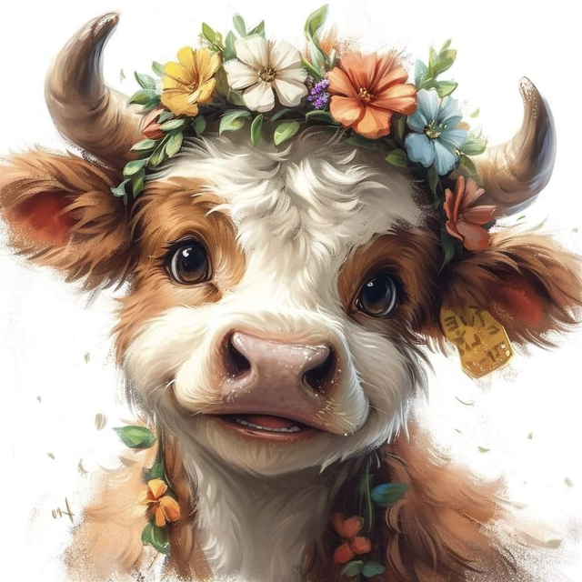 Cow design compact mirror