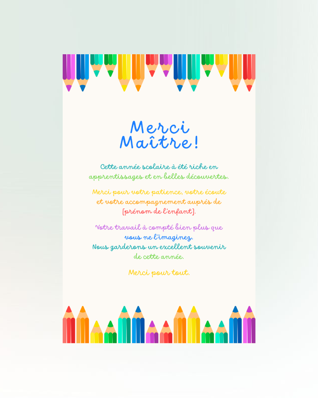 Carte Merci Maître