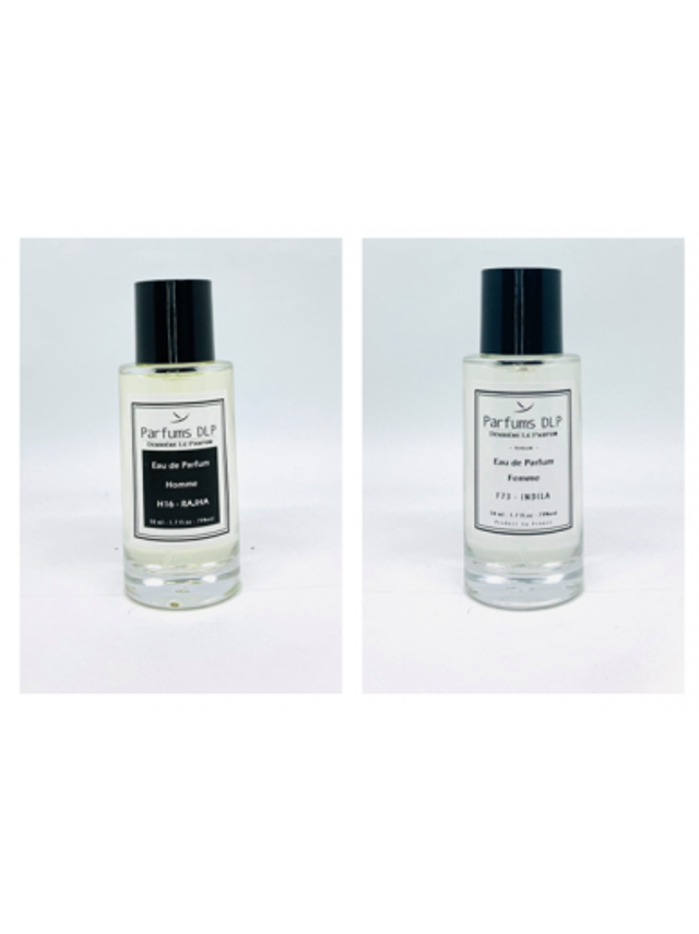 Duo Flacon Prestige H16 - RAJHA (One Million de Paco Rabanne) + Flacon Prestige F73 - INDILA (Black Opium de Yves Saint Laurent) 50ml