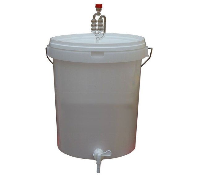 25L (40Pint) Fermentation Bucket with tap, lid &amp; bubbler