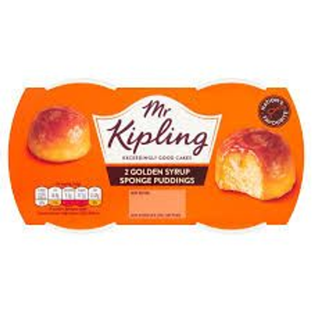 Mr Kipling 2 Sponge Puddings Golden Syrup 2x95g