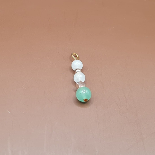 Pendentif Aventurine verte - quartz rose