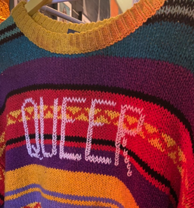 Queer jumper colorblock upcycled