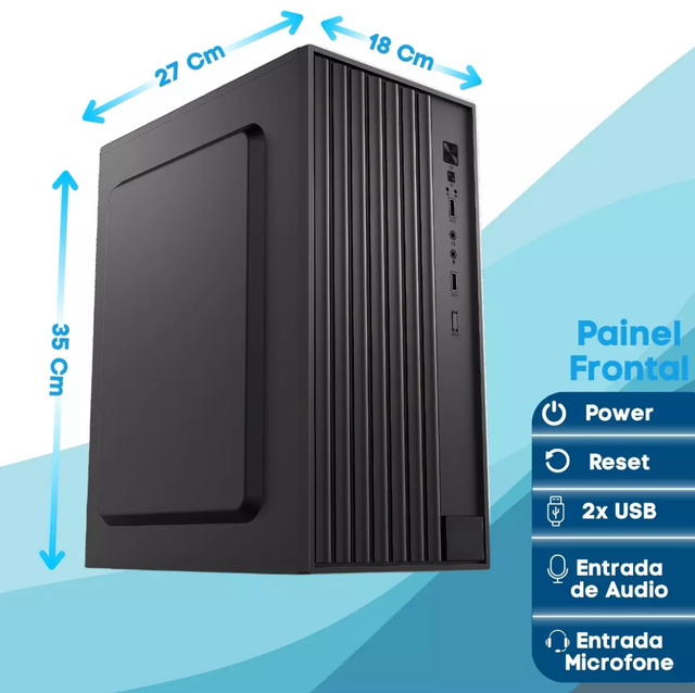 Computador Completo Intel Core i5 2ªG Memória 8GB SSD 240GB com Monitor Mouse Teclado Caixa de Som