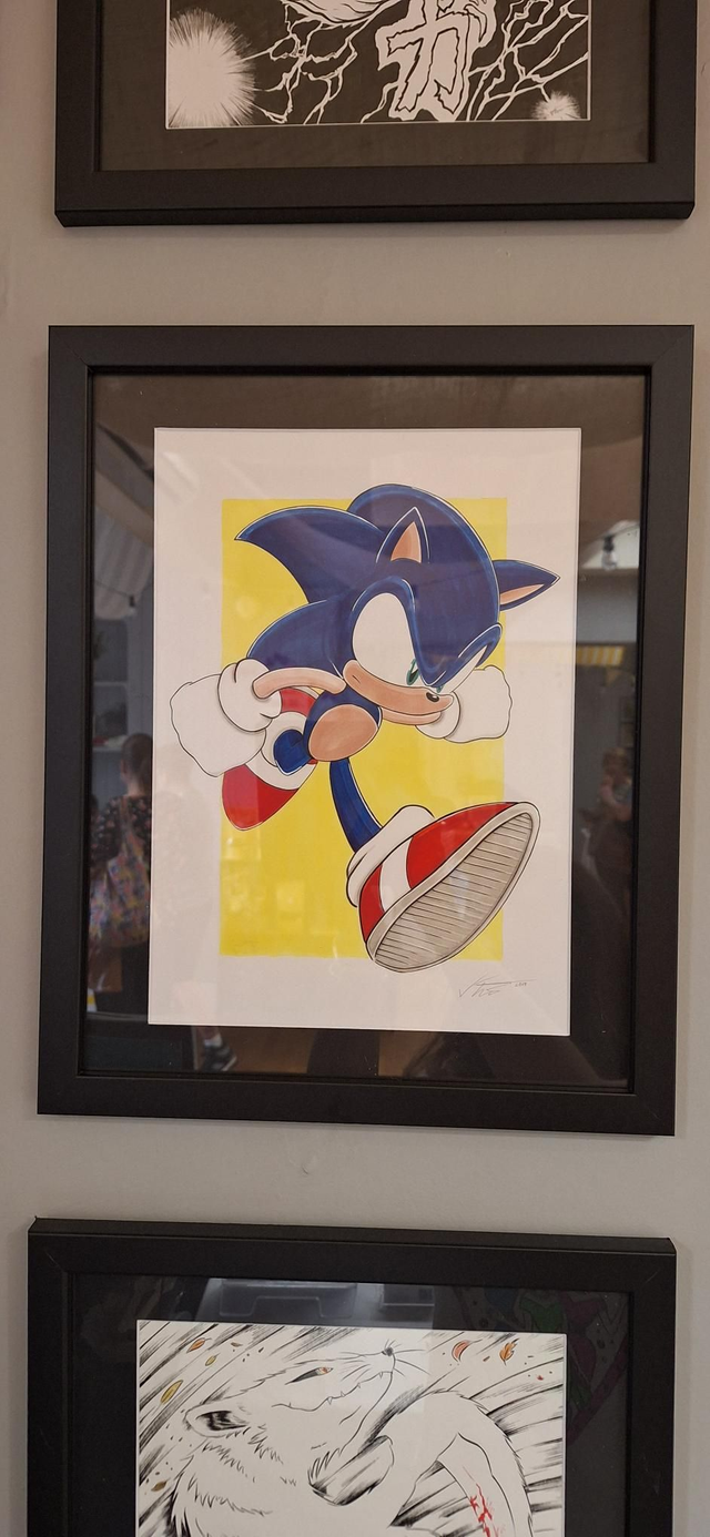 Framed Sonic Pen Drawing