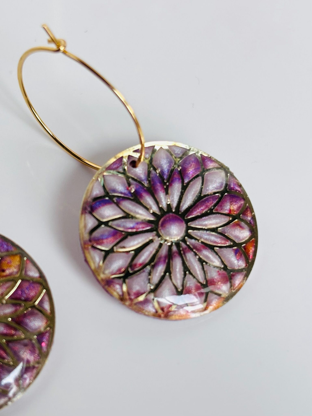 Créoles « Rosace de parme »