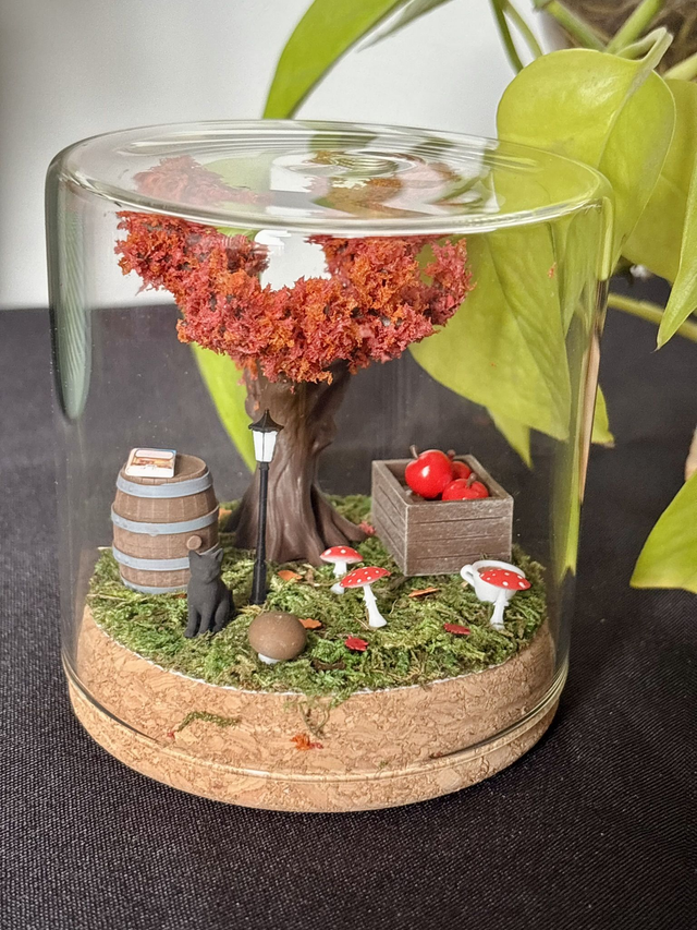 🍃 Terrarium verre 10cm - Édition automne