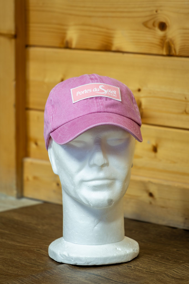 Casquette vintage rose Portes du Soleil