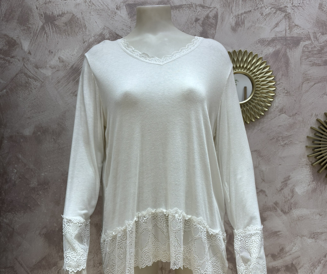 Camiseta blanca encaje