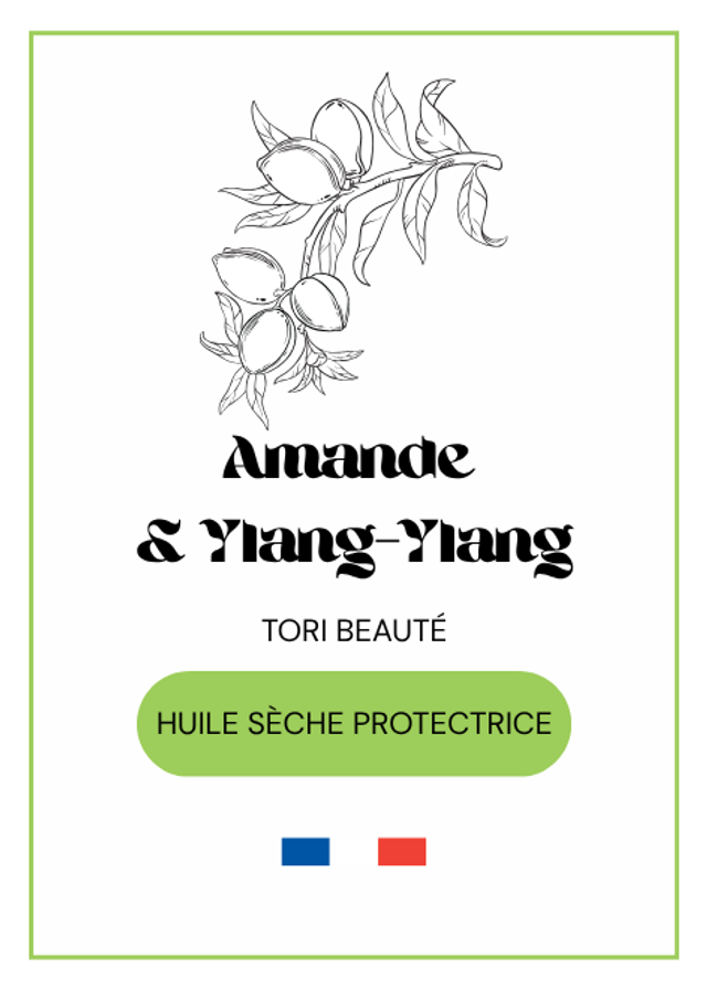 Huile sèche protectrice - Amande douce & Ylang-Ylang