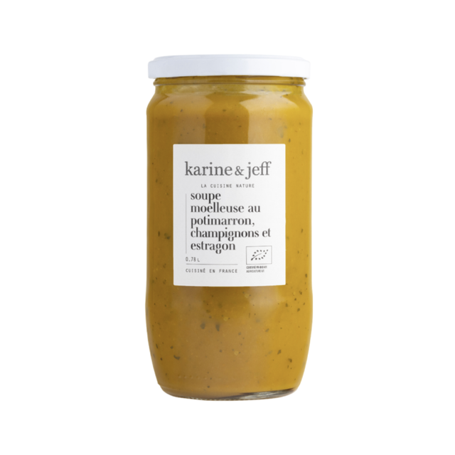 Soupe Moelleuse au Potimarron, Champignons et Estragon Bio - 0,78L