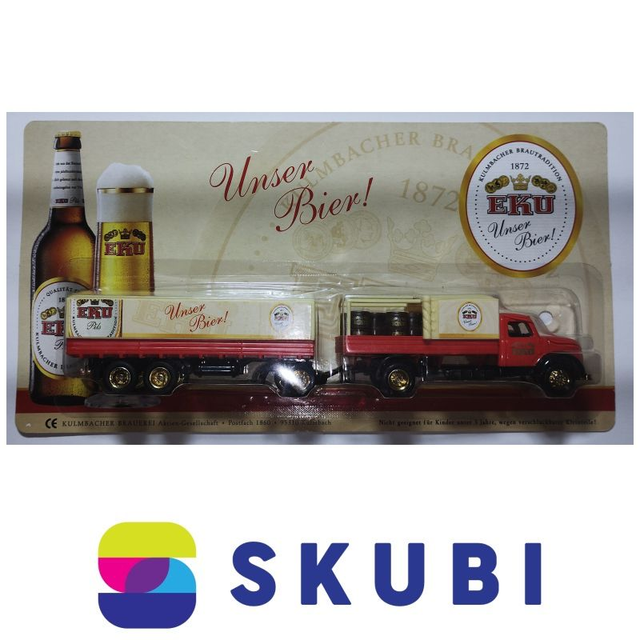 Reklamní kamion s vlečkou - Kulmbacher Brauerei - EKU Pils - model 1:87 H0