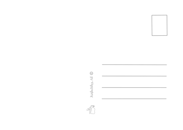 Ansichtkaart Lelietje Mei met tekst | inclusief envelop of postkaart | zwart wit tekening illustratie