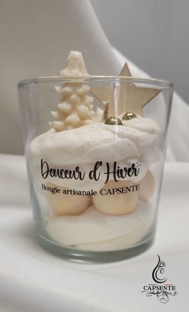 Bougie artisanale " Douceur d'Hiver " senteur vanille