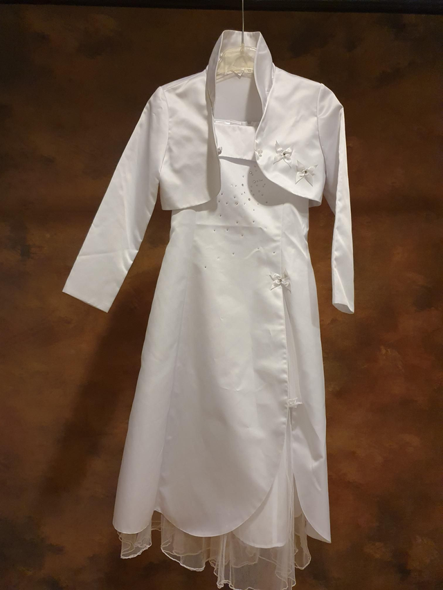 Prinzessin Kleid weiss Gr. 140 mit Bolero