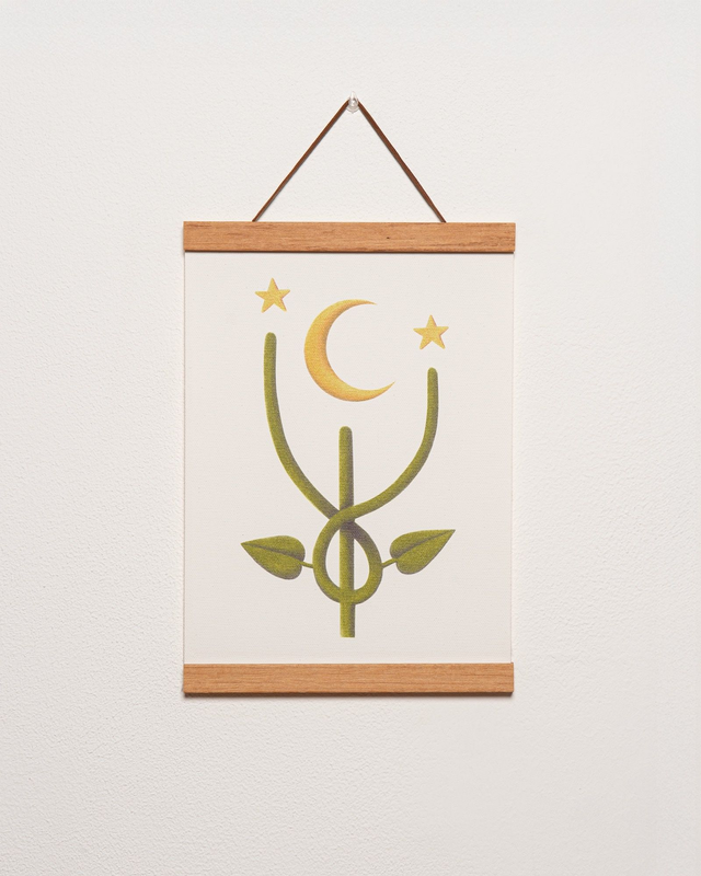 Fiore su canvas Luna