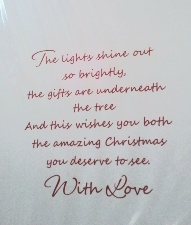 Sister ans Brother in Law Christmas Card