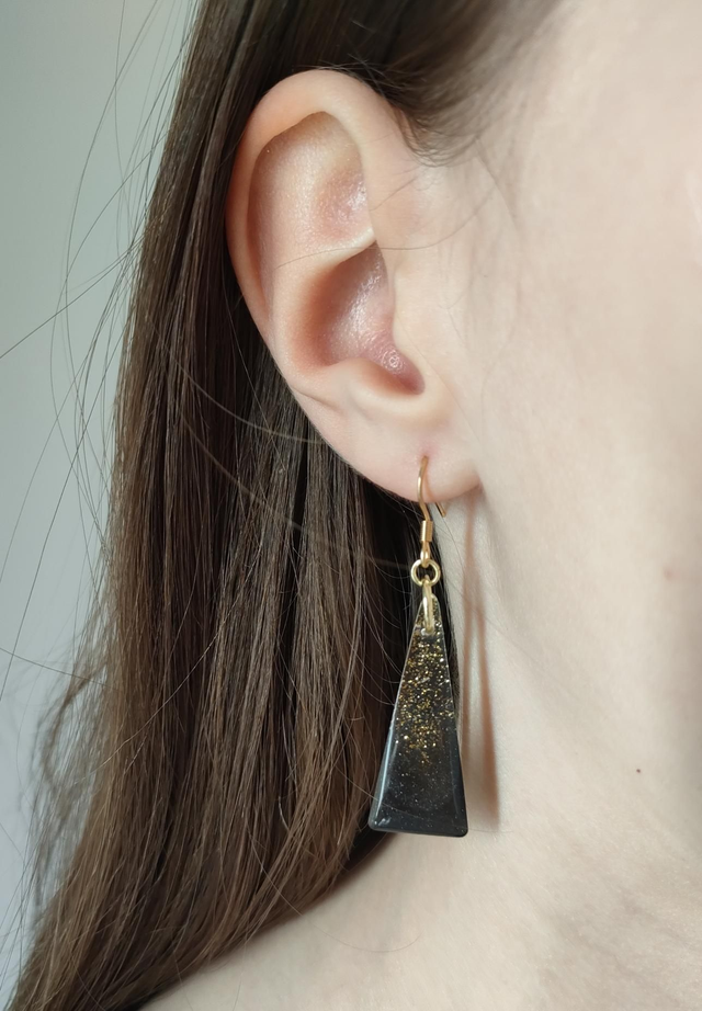 Boucles d'oreilles "Black Baccara"