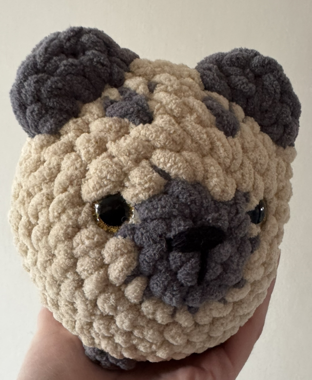 Handmade &amp; Crocheted Loaf Dog - Pug