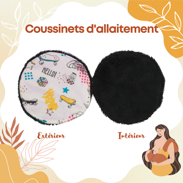Coussinets d'allaitement Noir