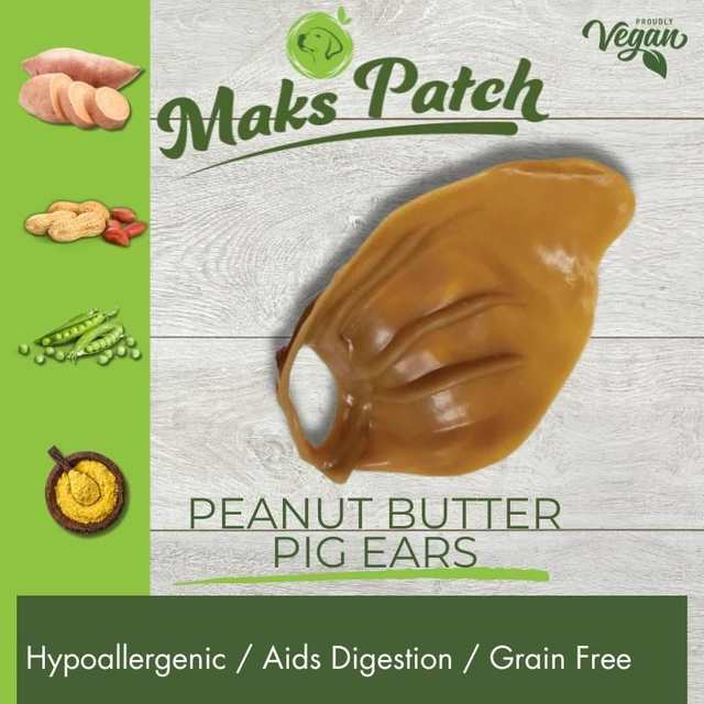 Peanut Butter Veggie Pig Ear