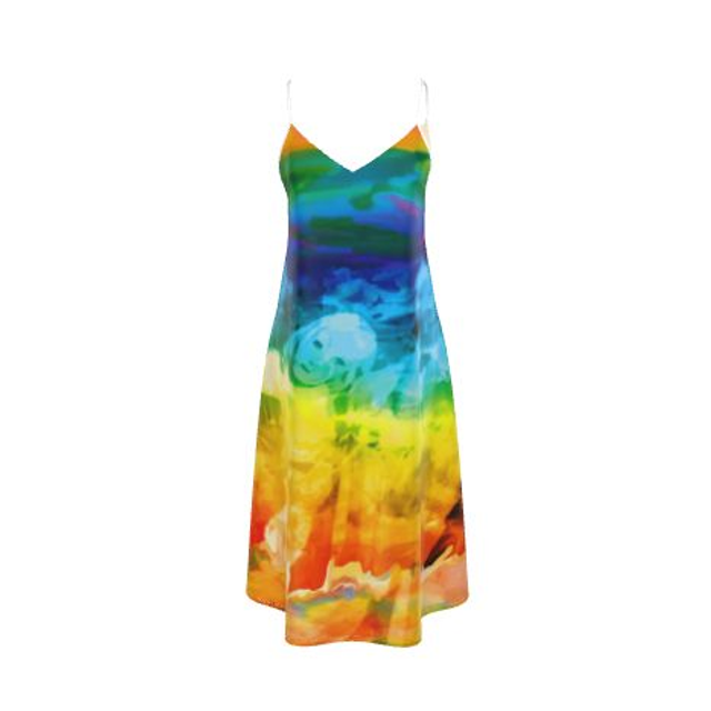 Robe longue "Rêve" du XXS au 7XL en crêpe