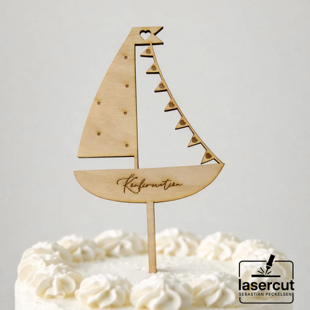 Blumen / Torten / Kuchen Stecker "Konfirmation" 