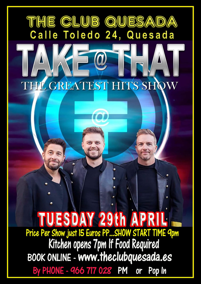 290425 Take That - The tribute act of tribute acts - 2 nights only.