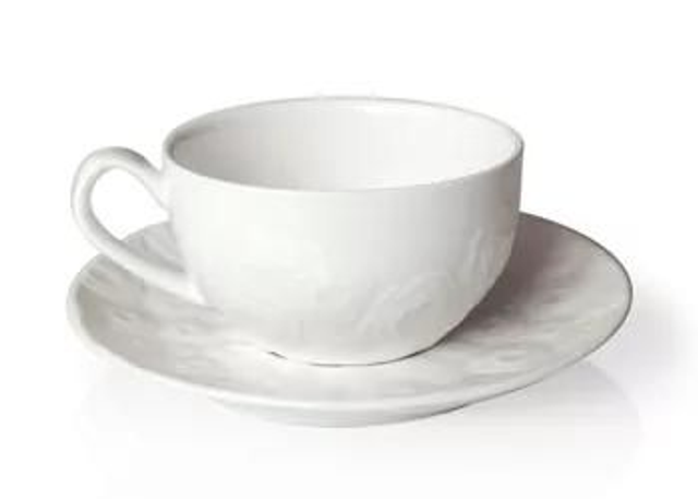 Tasse et soucoupe porcelaine - ROSE - 270ml 