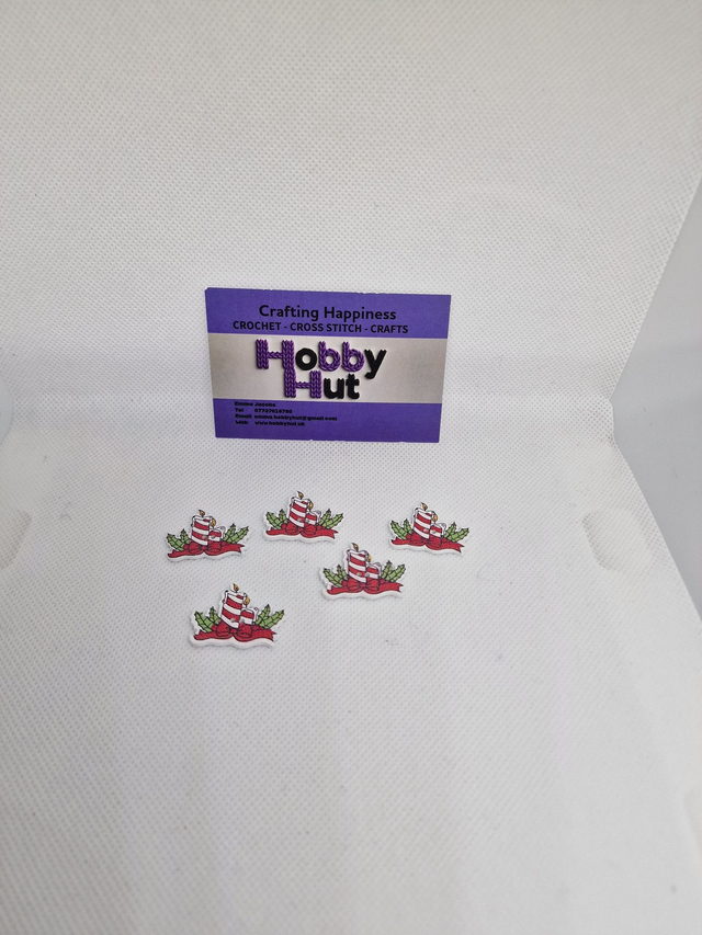 Christmas Candle Buttons