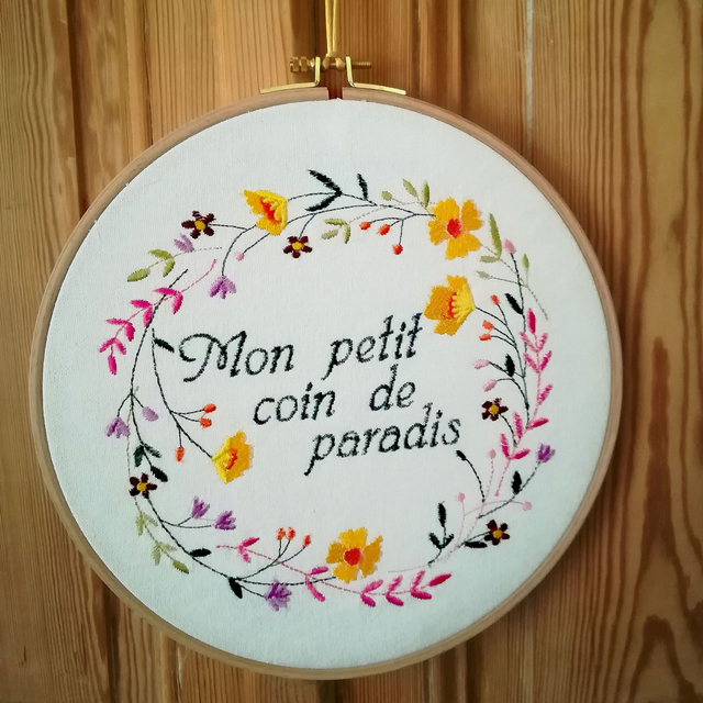 Hoop art mon petit coin de paradis