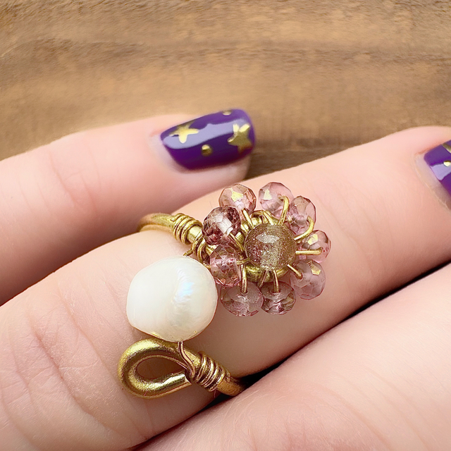 Bague Azélie Tourmaline rose