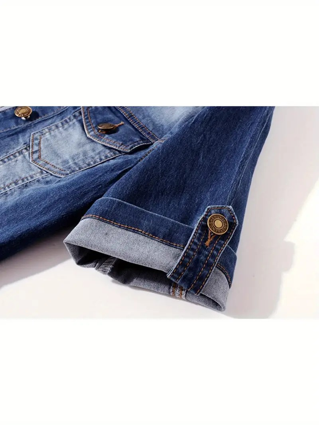 Women's Casual Short Sleeve Denim Jacket