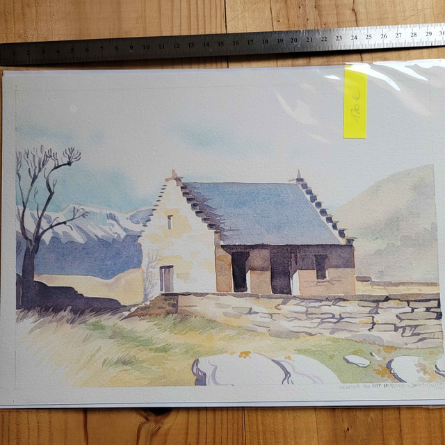 Aquarelle Originale - Cabane de Yeous