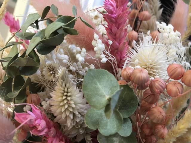 Tall Stems Dried Flowers Pink