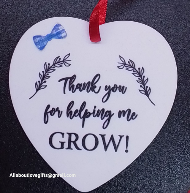 Thank you for Helping Me Grow Plaque