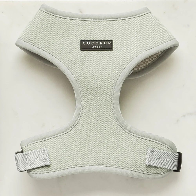 Cocopup London Adjustable Neck Harness - Sage Tweed