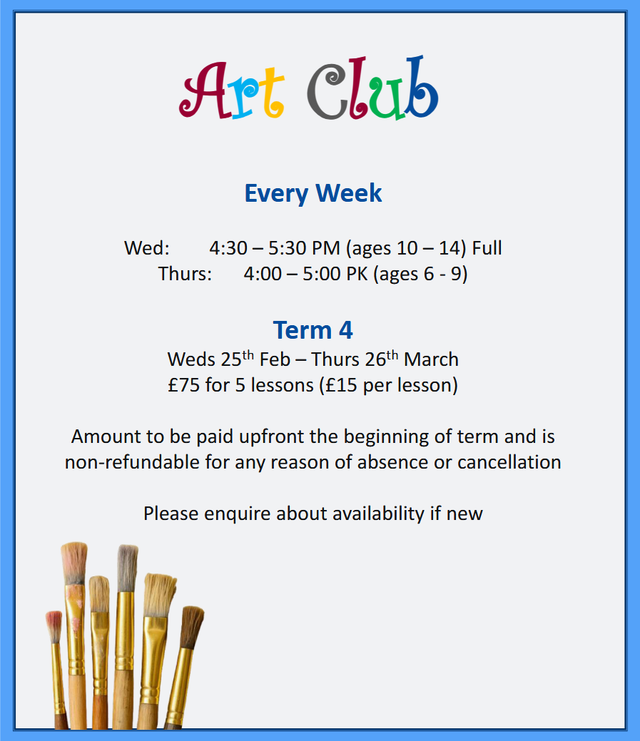 Art Club (Term 4)