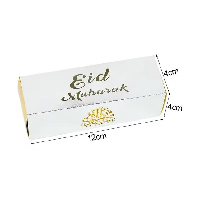 5 pcs Eid Gift Box - Large - White &amp; Gold