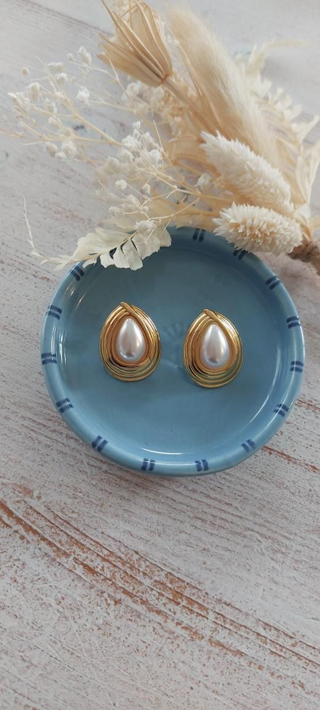 Boucles d'oreilles Ginette dorées 