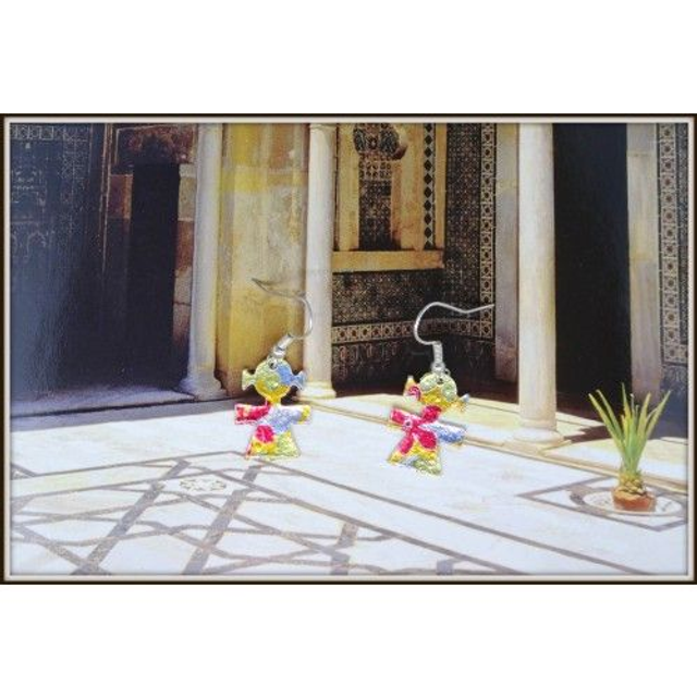 Boucles d'oreilles pendantes fille d'étoile pendantes argent 925